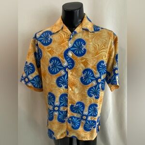 Box Office Island Shirt Men’s Small Hawaiian Button Up Short Sleeve Party Shirt#